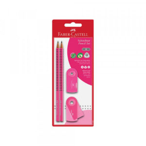 Grafitna olovka FC set polyblister 2 graf. ol pink + rezač + gumica Sleeve - Slika 1
