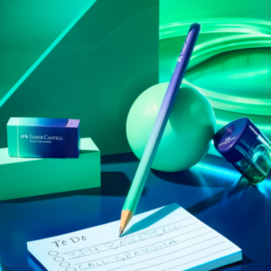 Grafitna olovka Faber Castell Triangular B 118403 Buzzing Blue - Slika 3