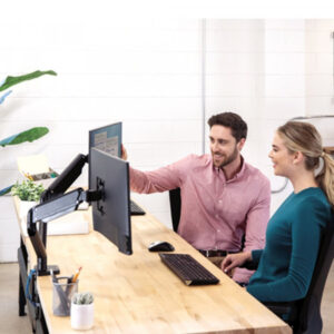 Nosač monitora Fellowes Platinum series dual 8056501 sivi - Slika 2