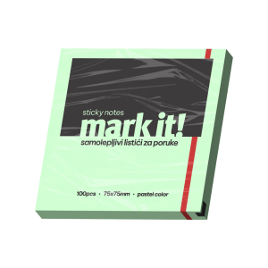 Samolepljivi listići Mark 100lis, 75x75mm zeleni - Slika 1