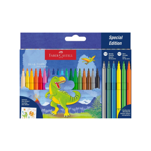 Flomaster školski Faber Castell 1/18+6 Dinosaur 554222 - Slika 1